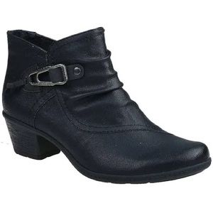 USED Earth Origins black leather Maggie boot with side buckle/inside zipper